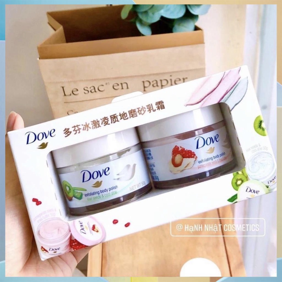 [HÀNG HOT] Tẩy da chết body DOVE giúp da mịn màng chiết xuất từ thiên nhiên hũ 50g