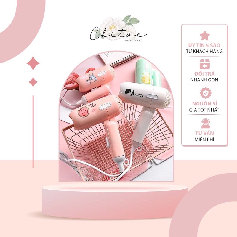 Máy Sấy Tóc Mini ( giao màu ngẫu nhiên)