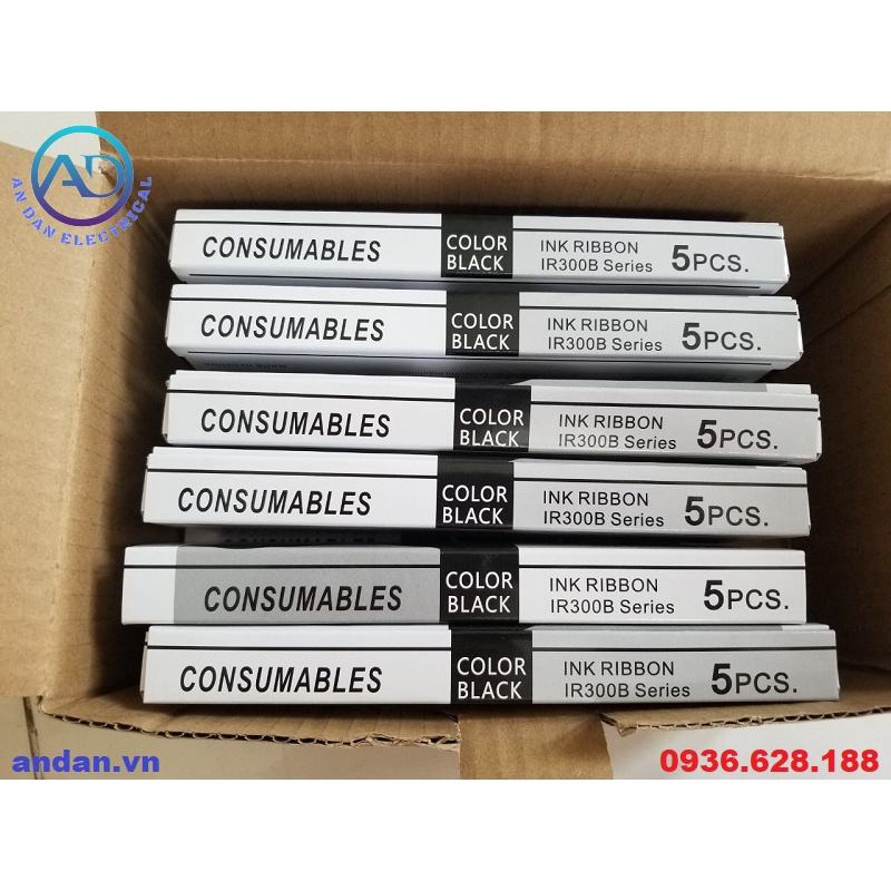 Mực in IR300B, LM-IR300B (C) (1 Cuộn), dùng cho máy in đầu cốt MAX LM-390A, LM-550E, LM-550A (thay thế LM-IR300B MAX)