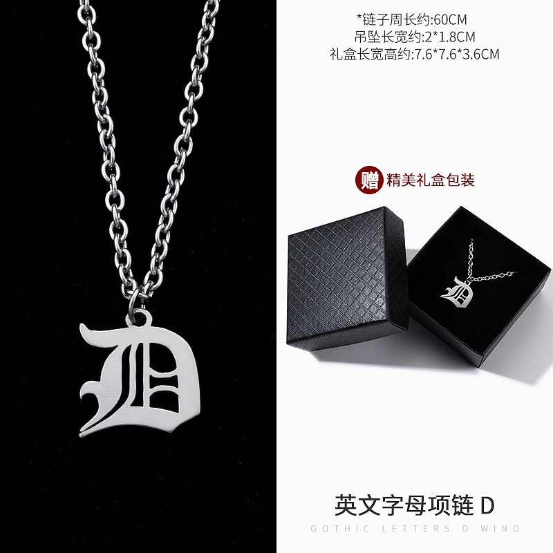 Thời Trang vòng cổ Mặt Chữ Phong Cách Hip Hop Gothic Cá Tính Cho Nam Và Nữ