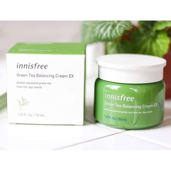 Kem Dưỡng Ẩm, Kiểm Soát Nhờn, Ngăn Ngừa Mụn Innisfree Green Tea Balancing Cream EX 50ml