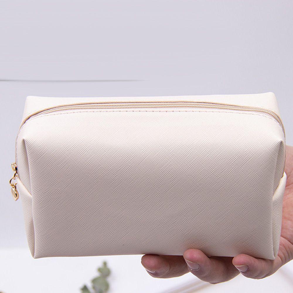 Túi Da PU Đựng Mỹ Phẩm / Đồ Vệ Sinh Cá Nhân Có Khóa Kéo Tiện Dụng