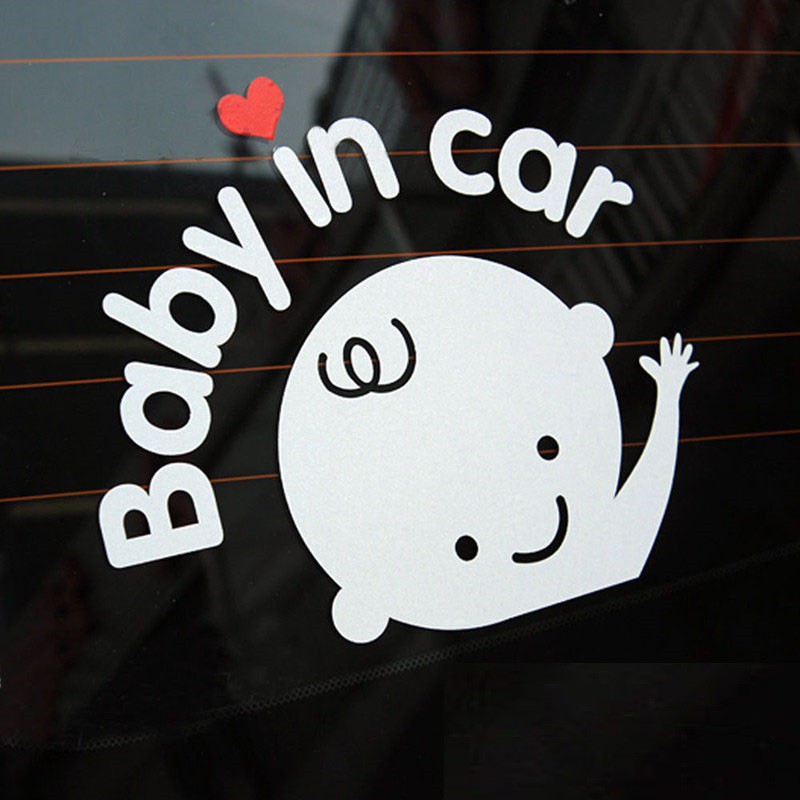 Tem Dán Ô Tô Chữ Baby In Car Ngộ Nghĩnh Dán Trang Trí Đuôi Xe