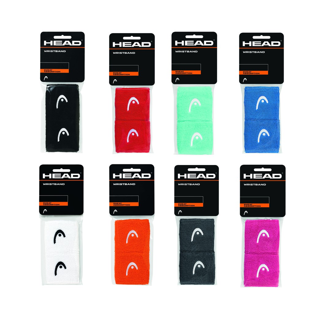 Băng cổ tay HEAD 2,5' chất liệu 100% cotton thấm hút mồ hôi cực tốt