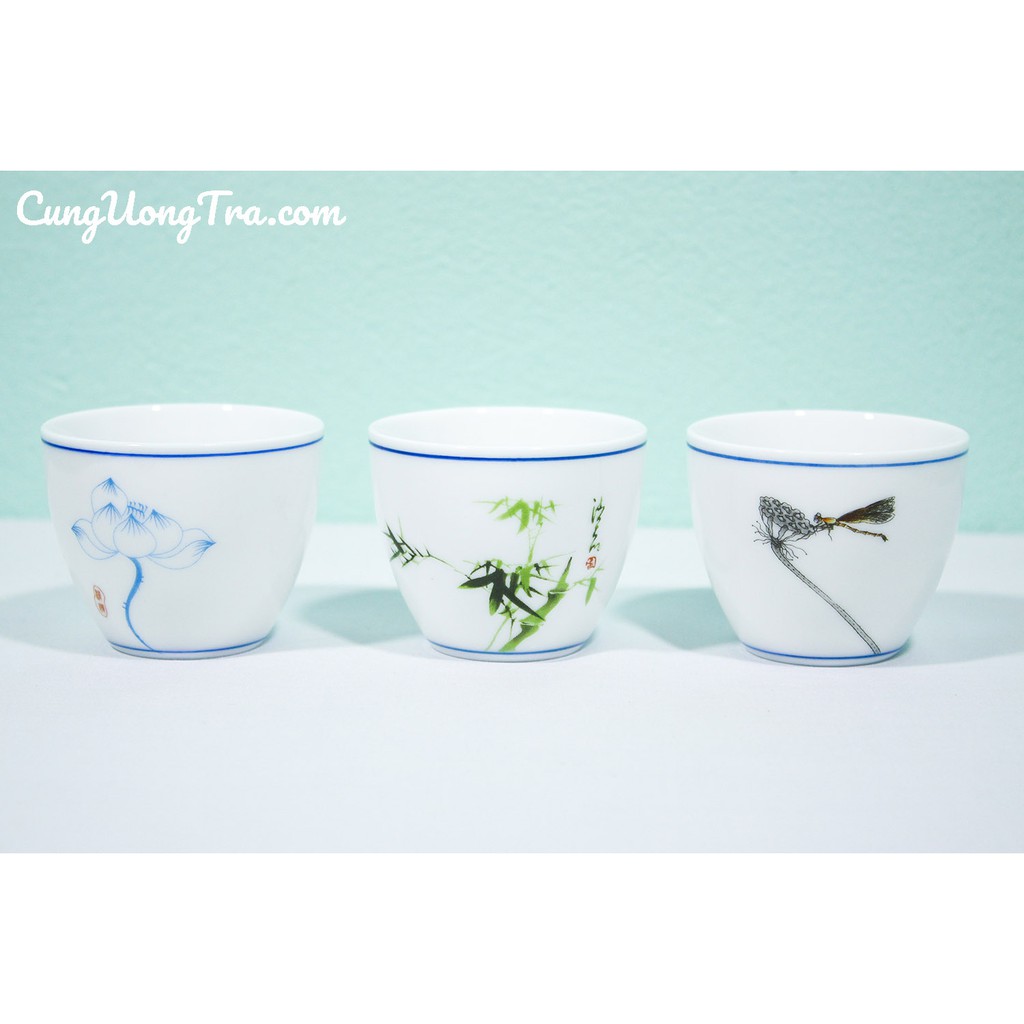 Chén Uống Trà Sứ Ngọc Bích