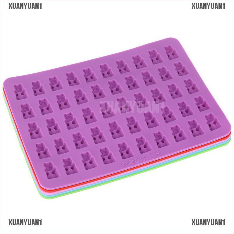 [XUANYUAN1] Khuôn Silicone Làm Sô Cô La 53 Ngăn Hình Gấu Gummy