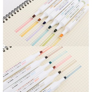 Bộ Bút Dạ Highlighter 6 Cây Màu Retro