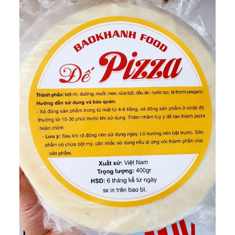 [Mã GROSALE2703 giảm 8% đơn 250K] Set 10 đế pizza size 20cm kèm xốt pizza và xốt Mayonnaise