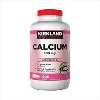 Viên Uống Bổ Sung Canxi Kirkland Calcium 600mg + D3 (màu hồng)- 500 Viên – Mỹ