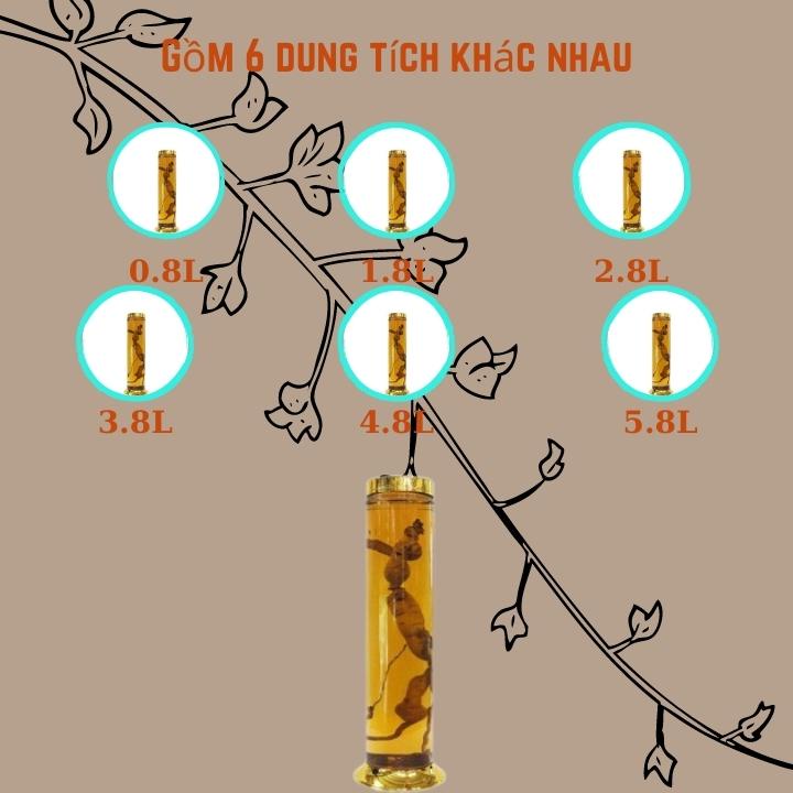 Bình thủy tinh 🇻🇳Trụ Phú Hoà🇻🇳 0.8-1.8-2.8-3.8-4.8-5.8L có vòi không vòi ngâm sâm nấm linh chi [ RẺ VÔ ĐỊCH ]