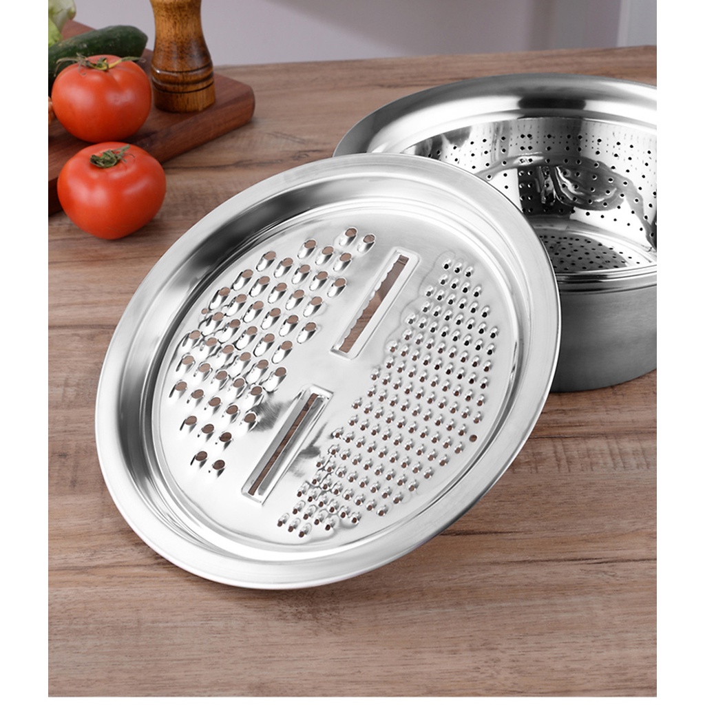 Bộ nạo rau củ quả kèm chậu inox cao cấp