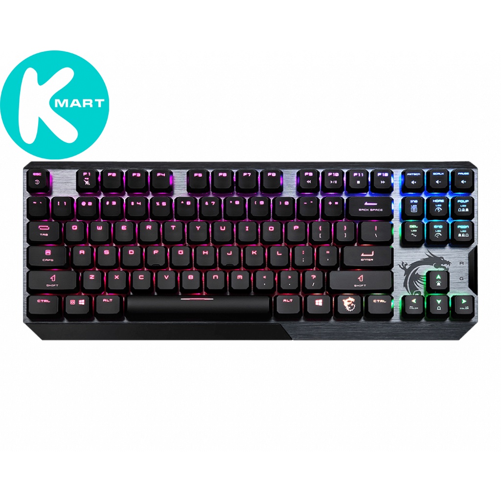 Bàn phím cơ gaming MSI Vigor GK50 TKL Kailh Low Profile Switch - Hàng Chính Hãng