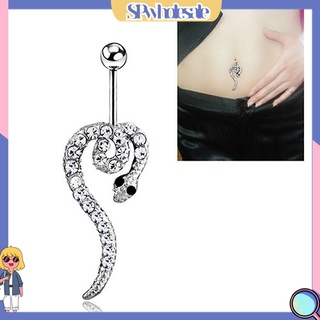 [SPwholesale] Khuyên rốn đính kim cương giả hình rắn thiết kế độc đáo