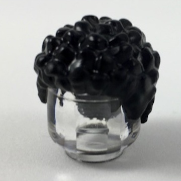 Phụ Kiện LEGO Minifigures: Tóc Nam Cuộn và Ngắn Màu Đen ID 6213798 36060, KHÔNG dùng cho người thật ngoài đời