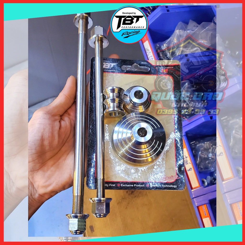 Combo chụp cóc TBT cho sirius ex135 ex10 kèm cốt tán v2 chất liệu inox 304