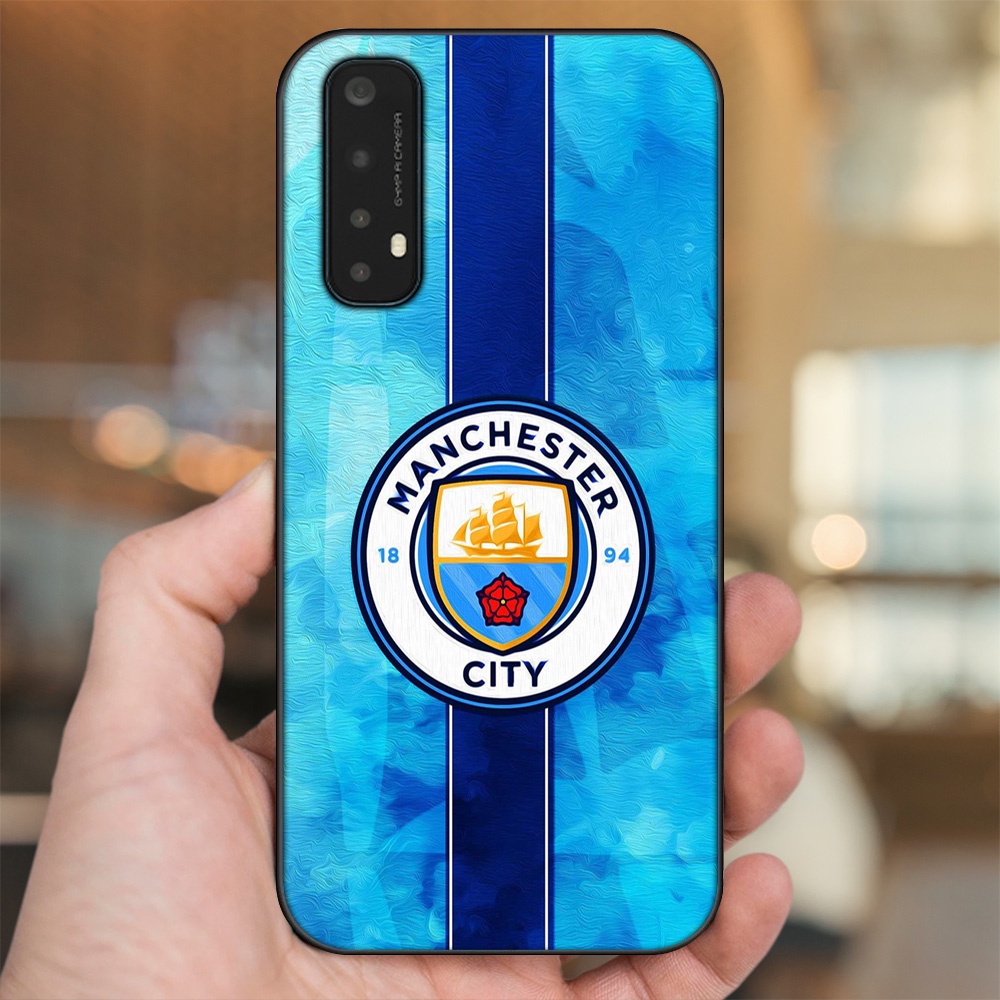 Ốp lưng Realme 7 viền đen in hình Manchester City MC