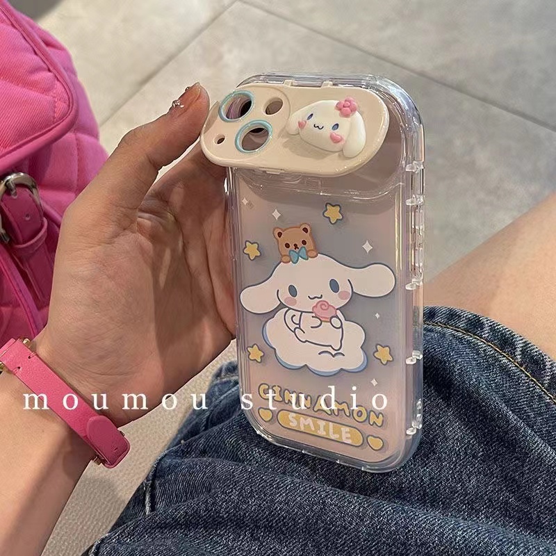 Ốp Điện Thoại Hình Chó / Mèo Gắn Gương iphone 15 promax14 pro max 14 plus 14 pro 13 pro max 12 pro max 11 x xsmax xr