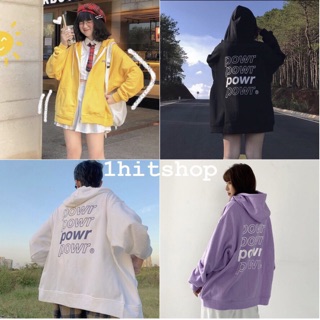 🔥Áo khoác hoodie nỉ form rộng POWR