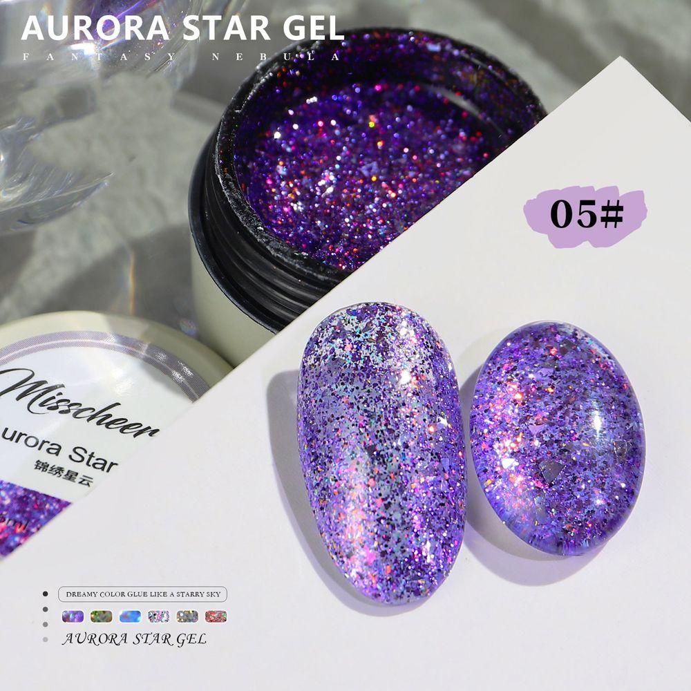 QQMALL Lọ Nước Sơn Móng Tay Kim Tuyến Lấp Lánh