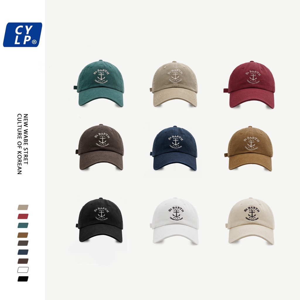 Mũ Lưỡi Trai Mềm Thêu Chữ Phong Cách Hip Hop Đường Phố Hàn Quốc