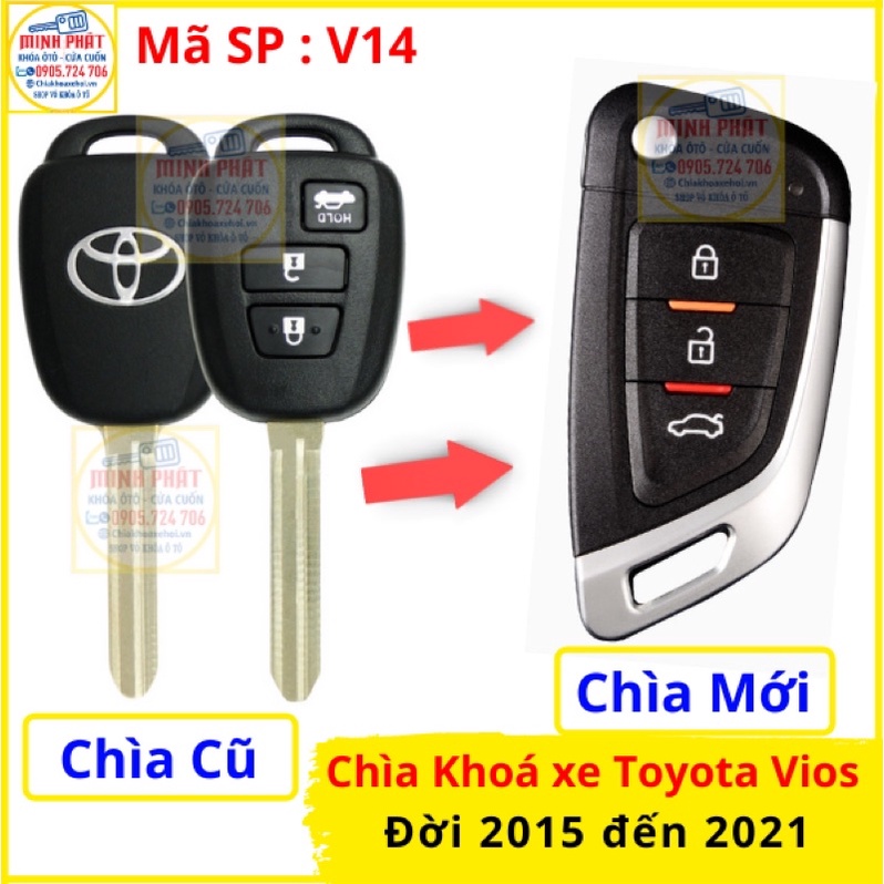 Chìa khoá xe Ô tô Toyota Vios đời 2015 – 2022