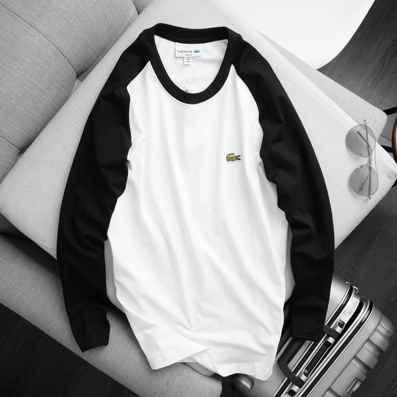 Áo thun tay dài nam nữ  la co ste raglan from unisex