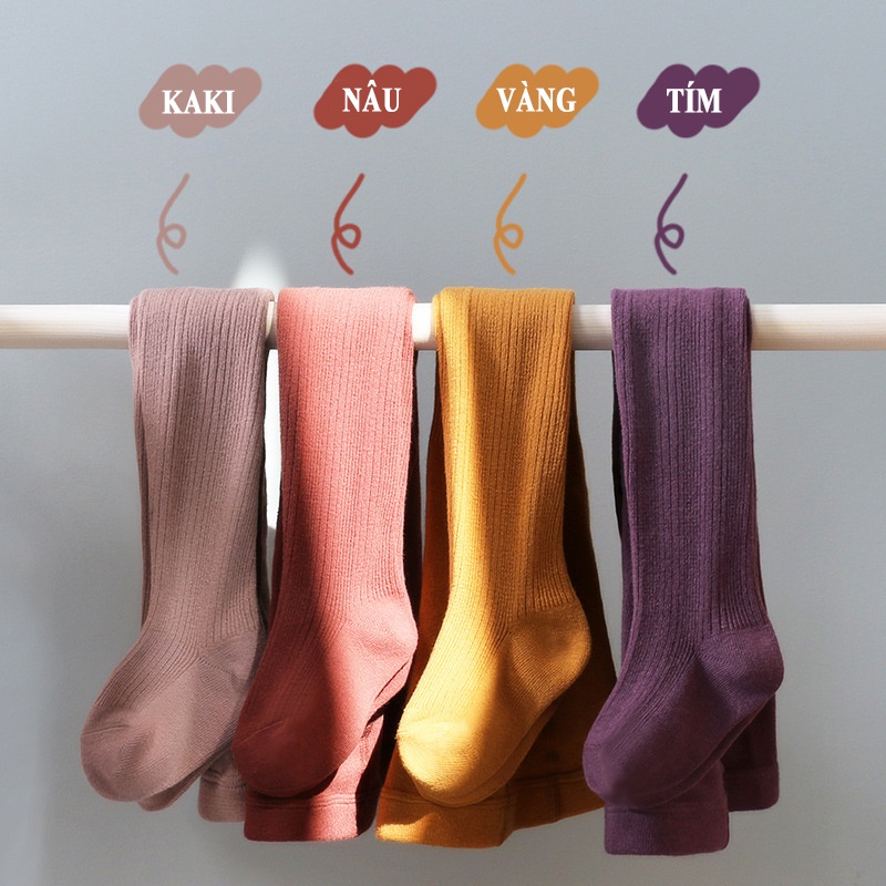 Quần tất, legging liền bàn len dày ấm áp, mềm mại, cao cấp phong cách Hàn Quốc cho bé gái QL11