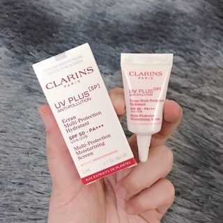 MẪU MỚI - Kem Chống Nắng Clarins Hồng - Clarins Rose Nâng Tone Trắng Hồng MINI 3ML