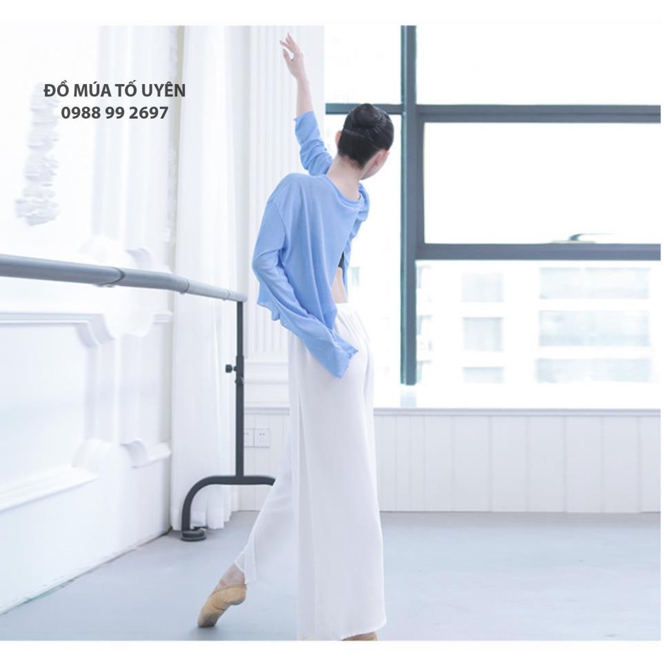 Áo lưới múa đương đại, cổ trang, dáng rộng khoe lưng  - Đồ Múa Tố Uyên