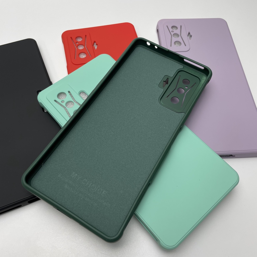 Ốp lưng Xiaomi Redmi K60 / Poco F5 Pro / K40S / K50 Gaming / K50 Pro / Poco F4 GT, Mặt lưng mềm mịn chống bẩn, Viền vuôn