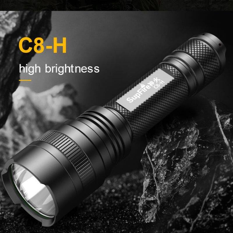 Đèn pin siêu sáng SUPERFIRE C8-H bằng hợp kim nhôm đa dụng