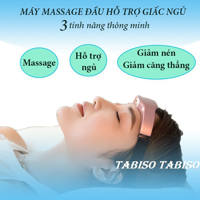 Máy Massage Đầu Thông Minh Hỗ Trợ Điều Trị Mất Ngủ - Châm Cứu TABISO