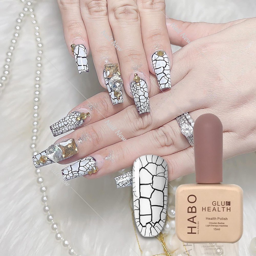 Sơn gel nứt đen trắng Hab0