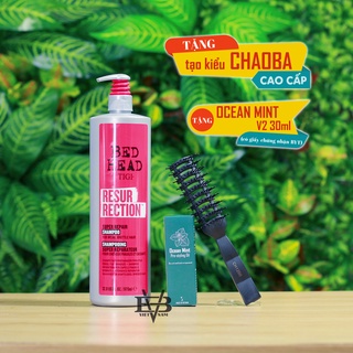 Dầu gội TIGI ĐỎ - COMBO GỘI XẢ TIGI RESURRECTION SUPER REPAIR + Tặng lược Chaoba, Ocean 30ml