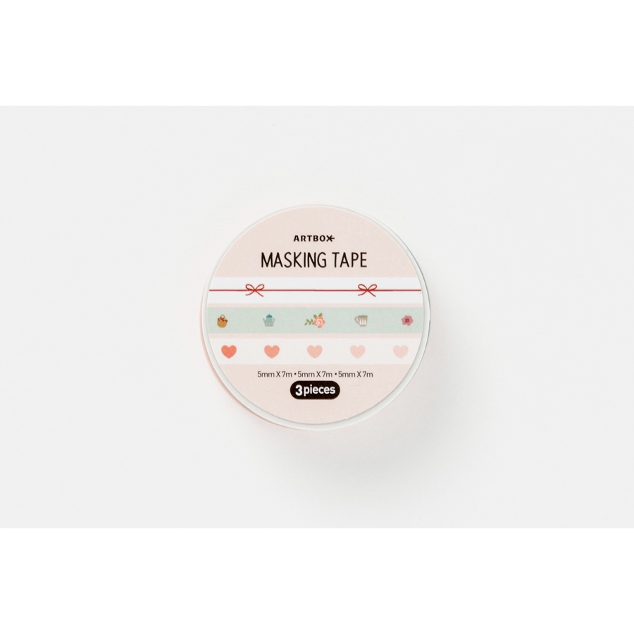 Set 3 Cuộn Băng Keo Trang Trí ARTBOX Hàn Quốc 5mm Họa Tiết Nhỏ Xinh