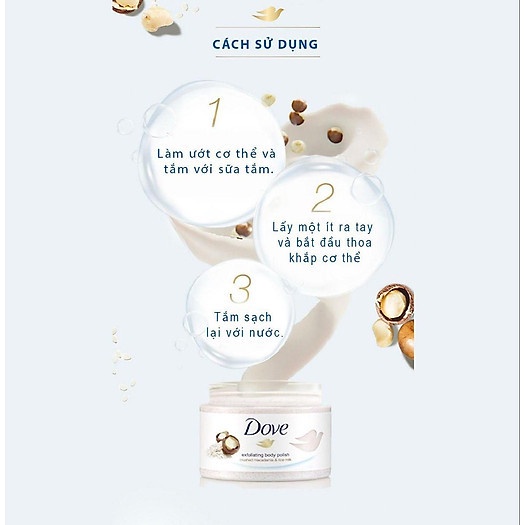 Tẩy Da Chết Dove Exfoliating Body Polish 225ml