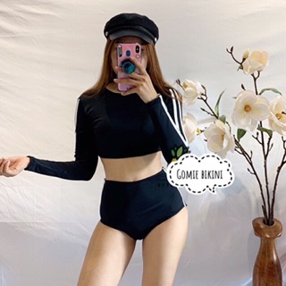[Video thật ] Đồ bơi thể thao nữ bikini tay dài