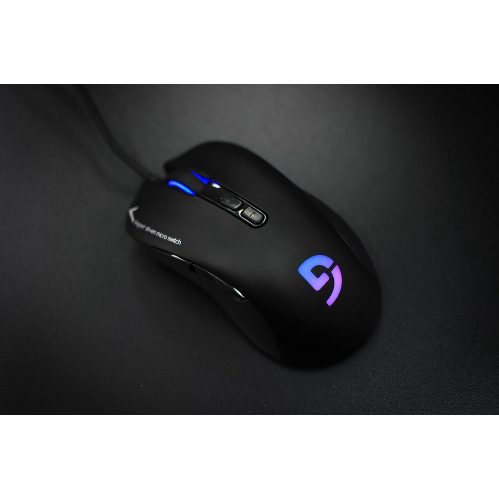 Chuột gaming Fuhlen G90 Black/Pink nút bấm Bất Tử - Chính hãng bảo hành 24 tháng