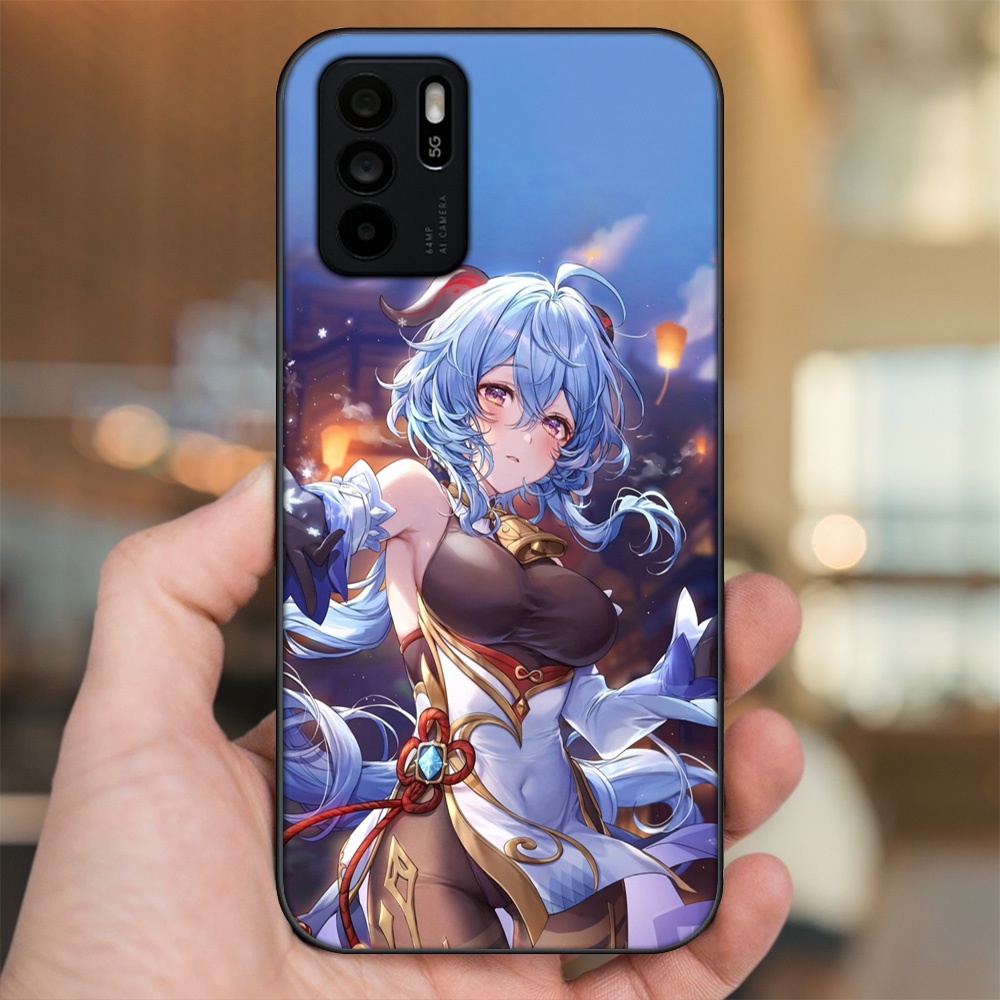 Ốp lưng Oppo Reno 6Z 5G viền đen in hình Ganyu Genshin Impact