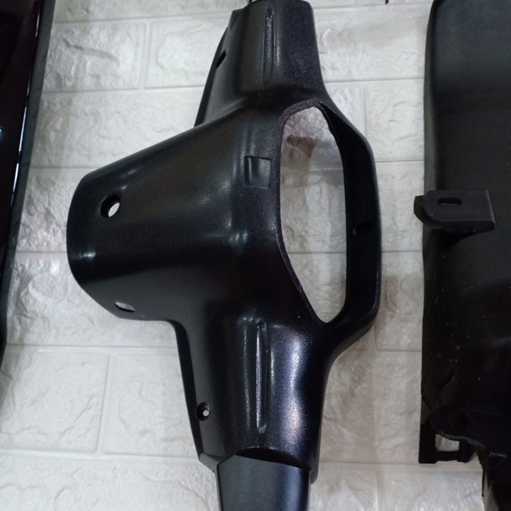 Dàn áo xe Wave Alpha, 110, ZX đời 2002 đến 2006 dòng pha 2 bóng, nhựa ABS nguyên sinh màu ĐEN, tặng kèm  tem xe - A535