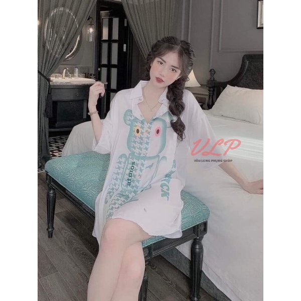 [BIGSIZE_75KG]_DN112_Đầm sơ mi lụa Mango cao cấp