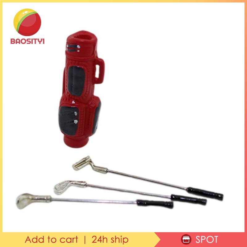 [Baosity 1] 1 / 12 Hoặc 1 / 6 Đồ Chơi Sân Golf Cho Nhà Búp Bê Kèm Túi Đựng Màu Đỏ