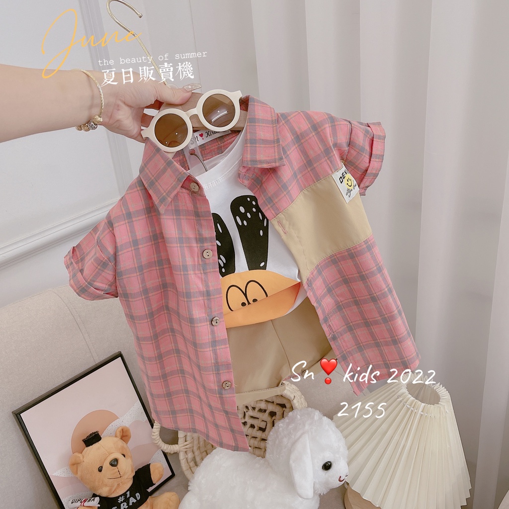 SALE ĐỒ BỘ CỘC TAY 3 CHI TIẾT CHO BÉ TRAI CAO CẤP