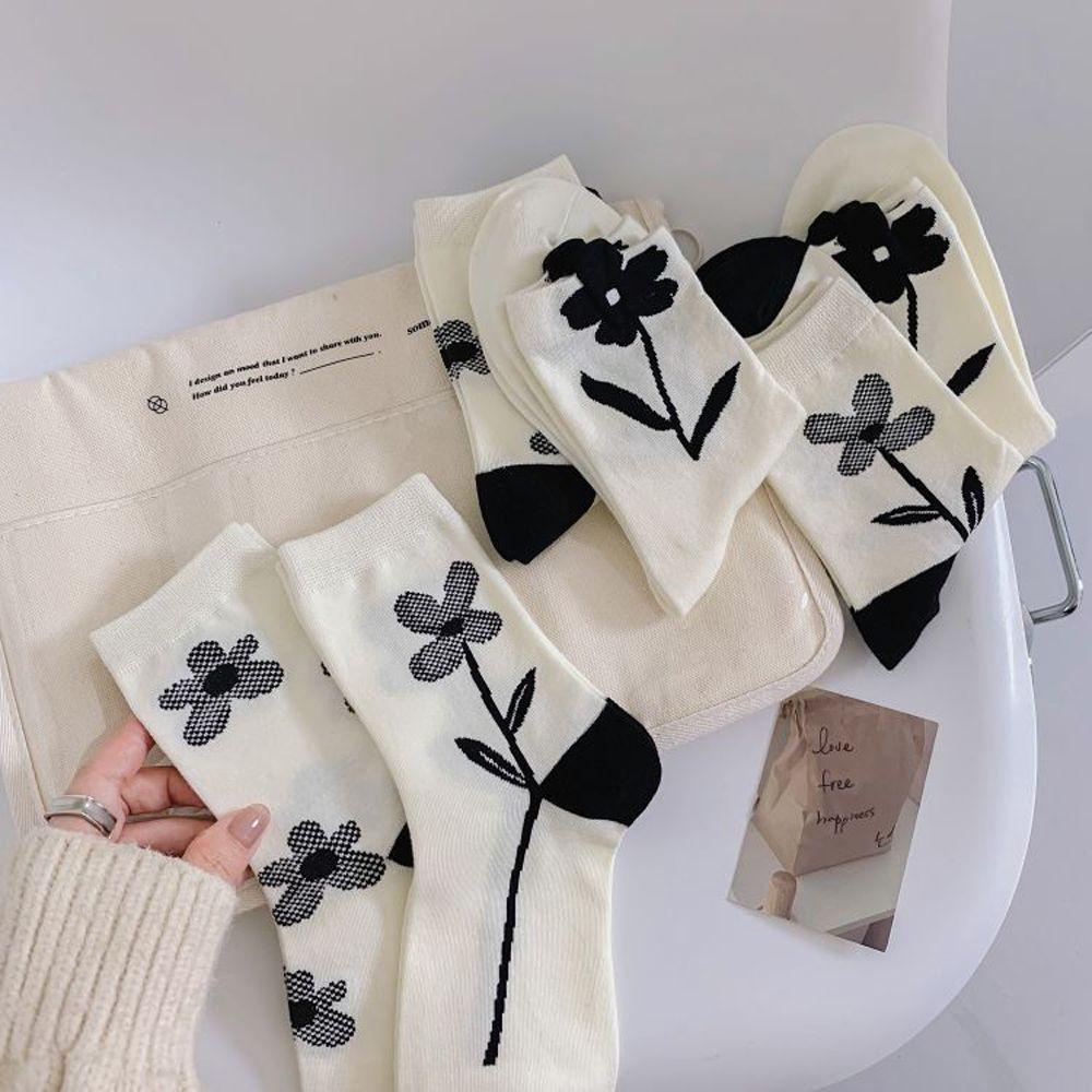 Vớ Cotton Mềm Mại Thời Trang Thu Đông Phong Cách Harajuku Hàn Quốc Dành Cho Nữ Back2Lilife