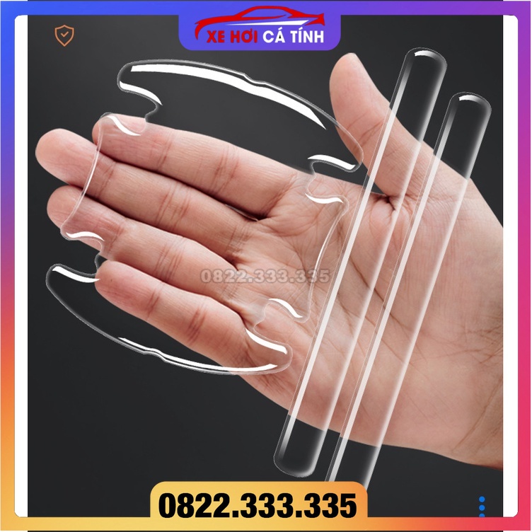 [⚡FREE SHIP⚡] Bộ miếng dán chống xước hõm tay nắm cửa silicon bảo vệ hõm cửa tránh chầy xước cho ô tô xe hơi