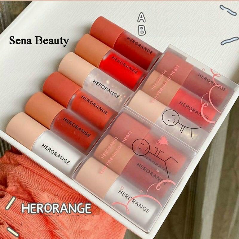 Set 3 cây son kem lì Herorange