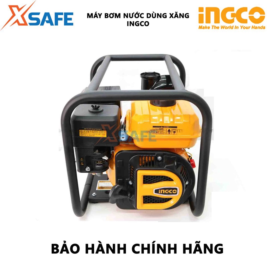 Máy bơm nước dùng xăng INGCO Máy bơm xăng 7.0HP, dung tích xilanh 208cc, dung tích bình nhiên liệu 3.6L - [XSAFE]