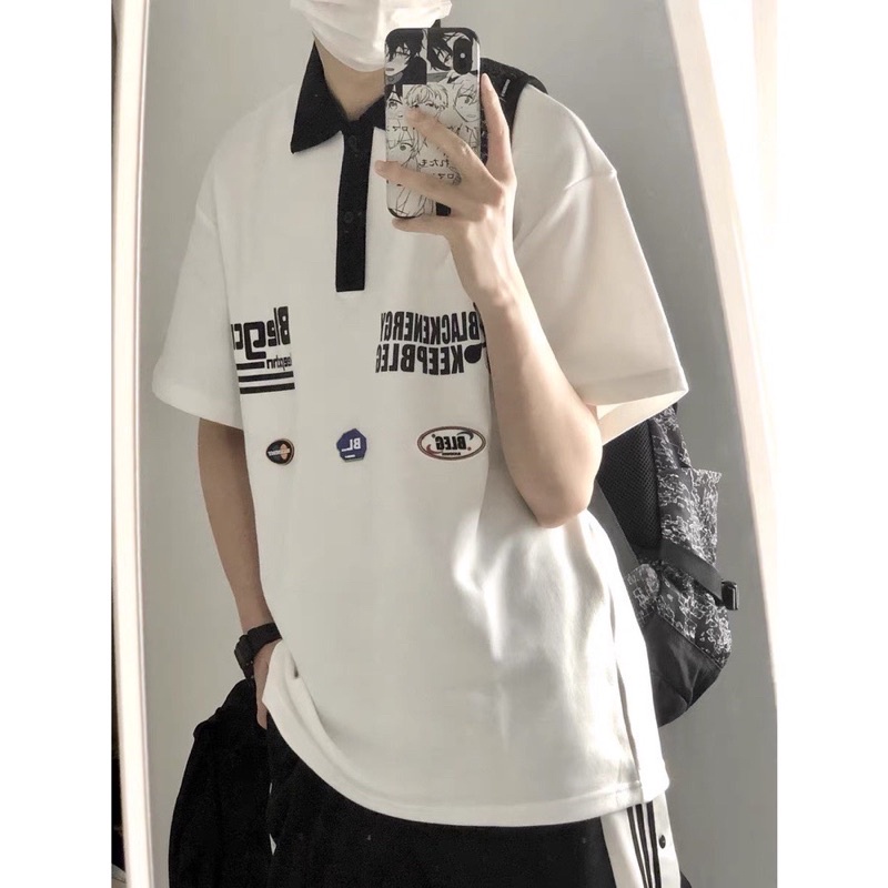 Áo Polo Blengcn unisex chất liệu cá sấu cao cấp, áo thun có cổ unisex trẻ trung cá tính phong cách Hàn Quốc
