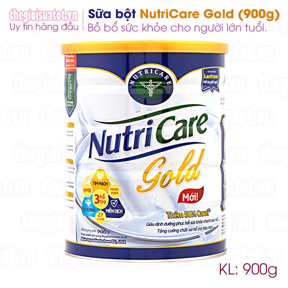 Sữa Nutri Care Gold Dinh dưỡng Hoàn hảo cho người lớn tuổi 900g | BigBuy360 - bigbuy360.vn