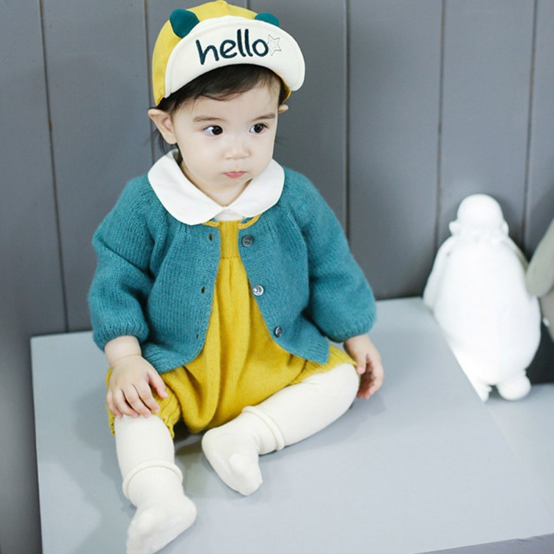 Mũ lưỡi trai thêu chữ HELLO xinh xắn cho bé